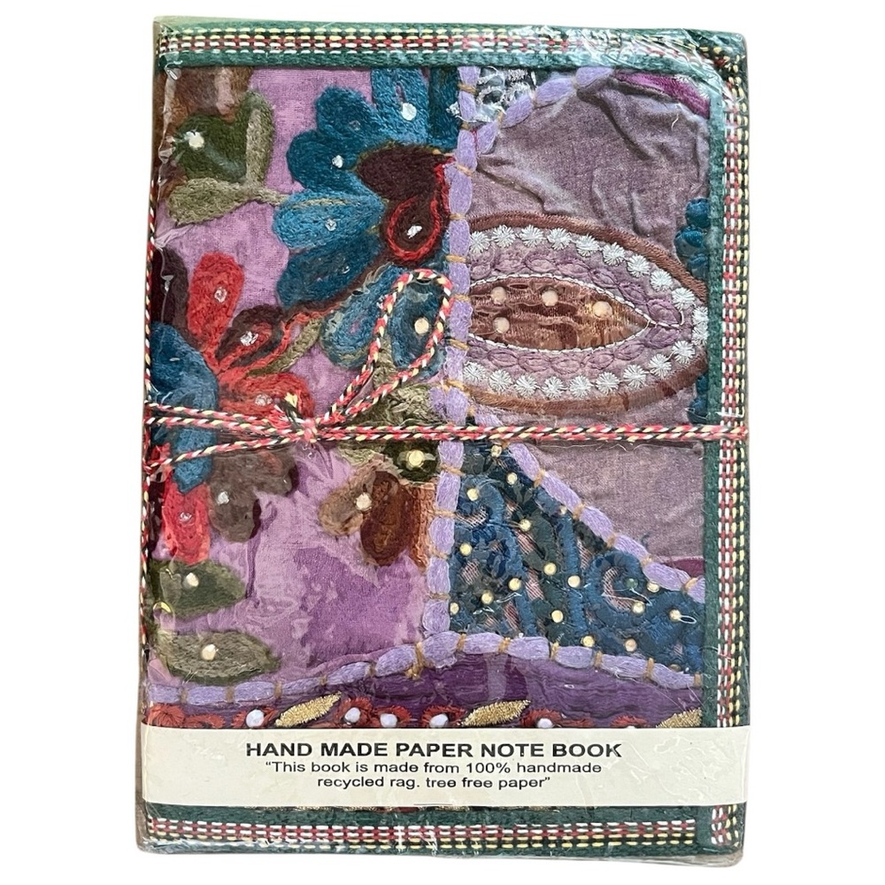 Handcrafted Sari Silk Journal · Tree-Free Paper · Zero Waste · Living Ritual